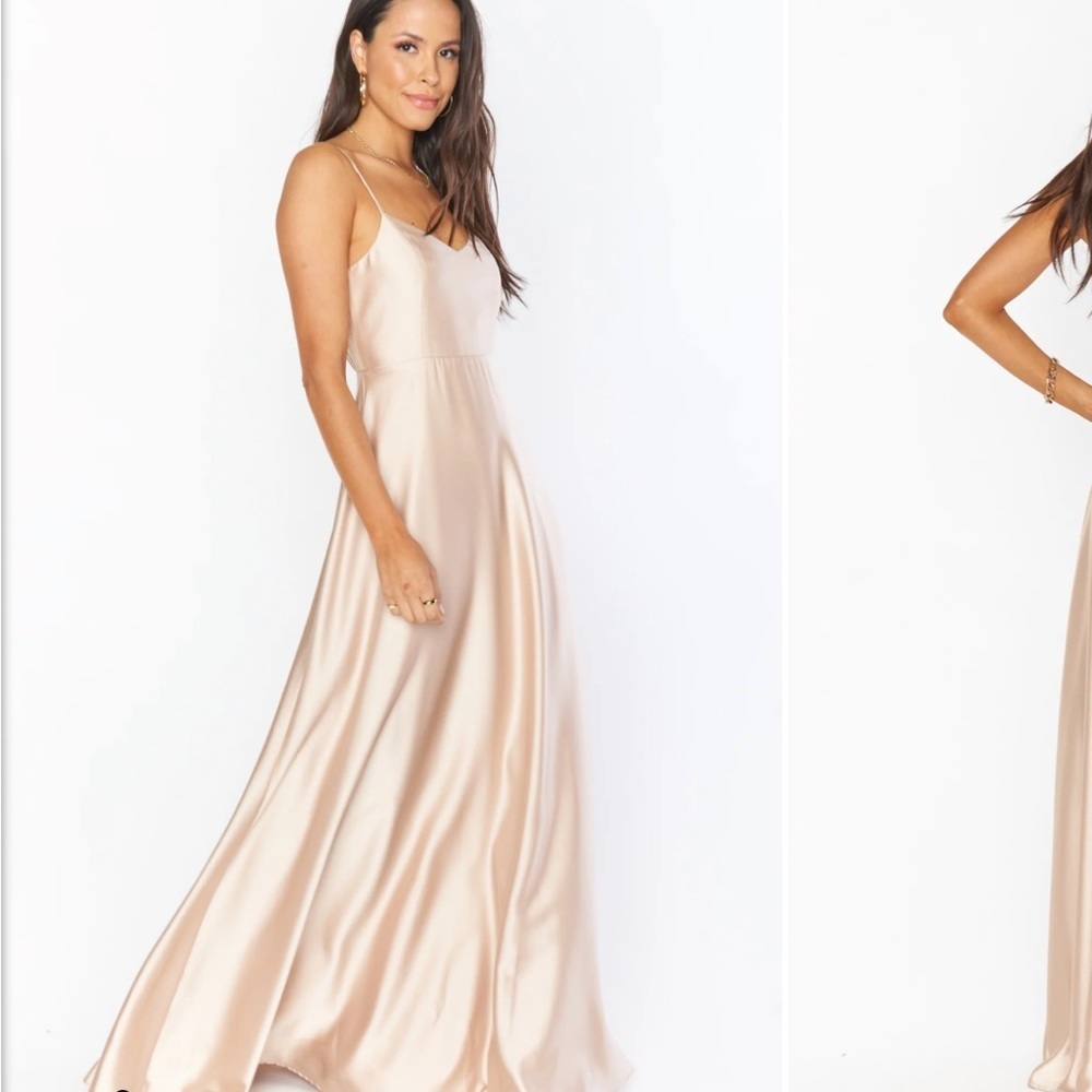 Show me your Mumu faith maxi dress Champagne bridesmaid XS
